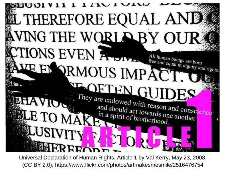 Text of Image: Through much of history, the value of the individual has been negligible. This has led to disastrous outcomes. Our assertion of the inherent worth and dignity of every person leads to a very different calculus in how we treat each other, including those with whom we strongly disagree, the stranger, and even our enemy. This assertion can evoke mutual respect and compassion.