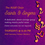 Choir Rehearsal- Thursdays at 6:30